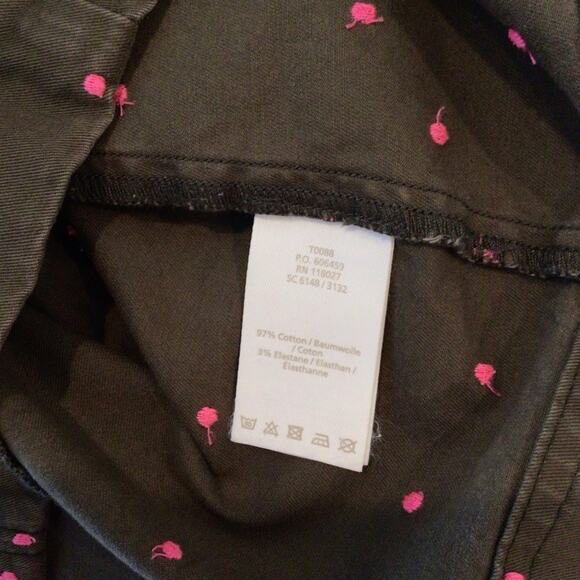 BODEN Khaki Chino A-Line Skirt Pink Polka Dots Size US 4R - Picture 5 of 5